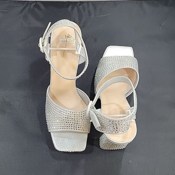 BRAND NEW BISSOU BISSOU JEWEL STUDDED EMBELLISHMENTS SQUARE TOE HIGH HEL… - Picture 5 of 15